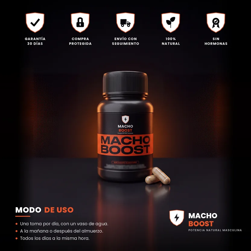 Garantia, compra protegida, envio con seguimiento y modo de uso de MachoBoost